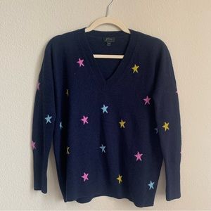 J. Crew oversized Cashmere Sweater Navy